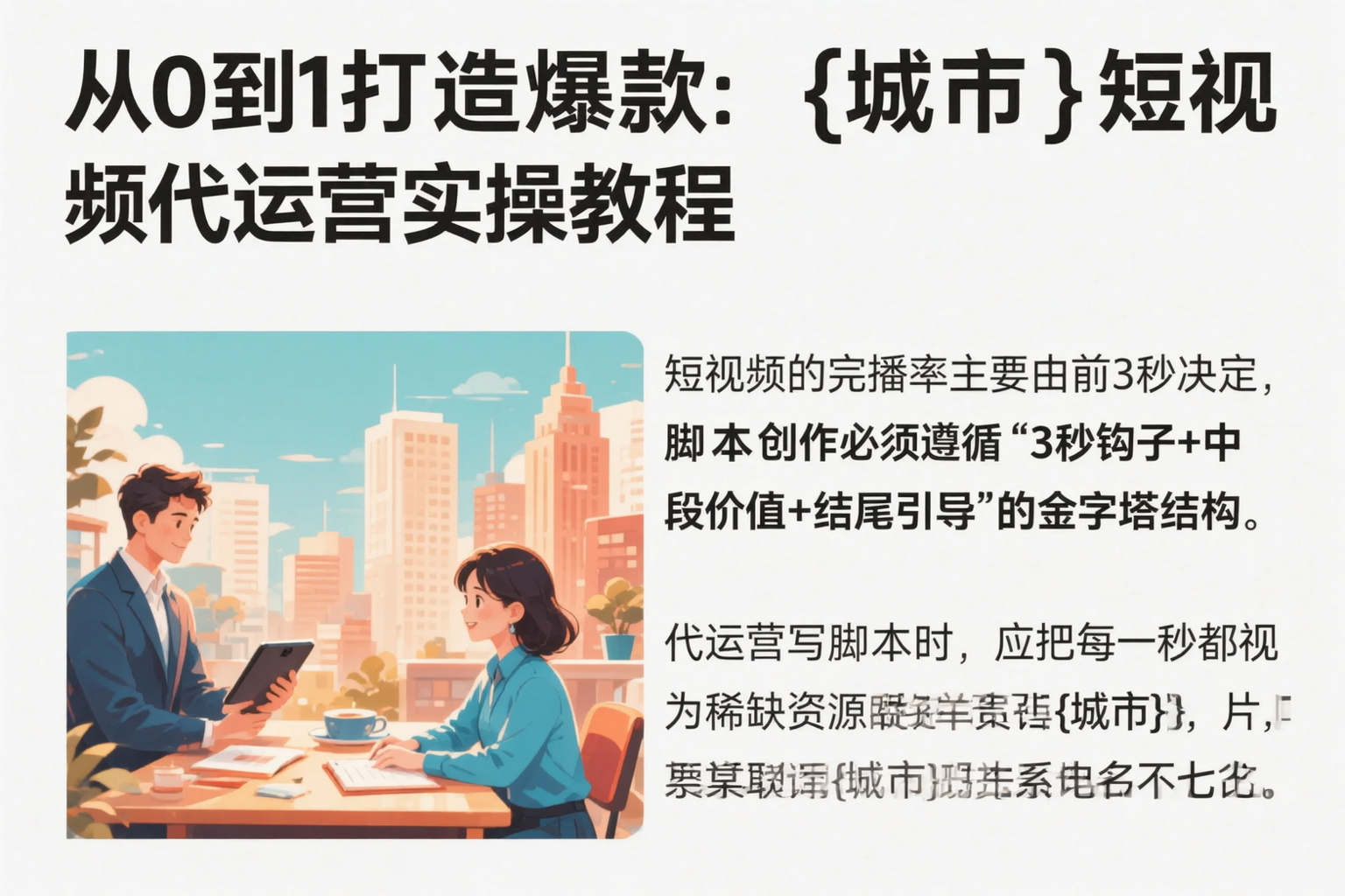 从0到1打造爆款：湖北短视频代运营实操教程
