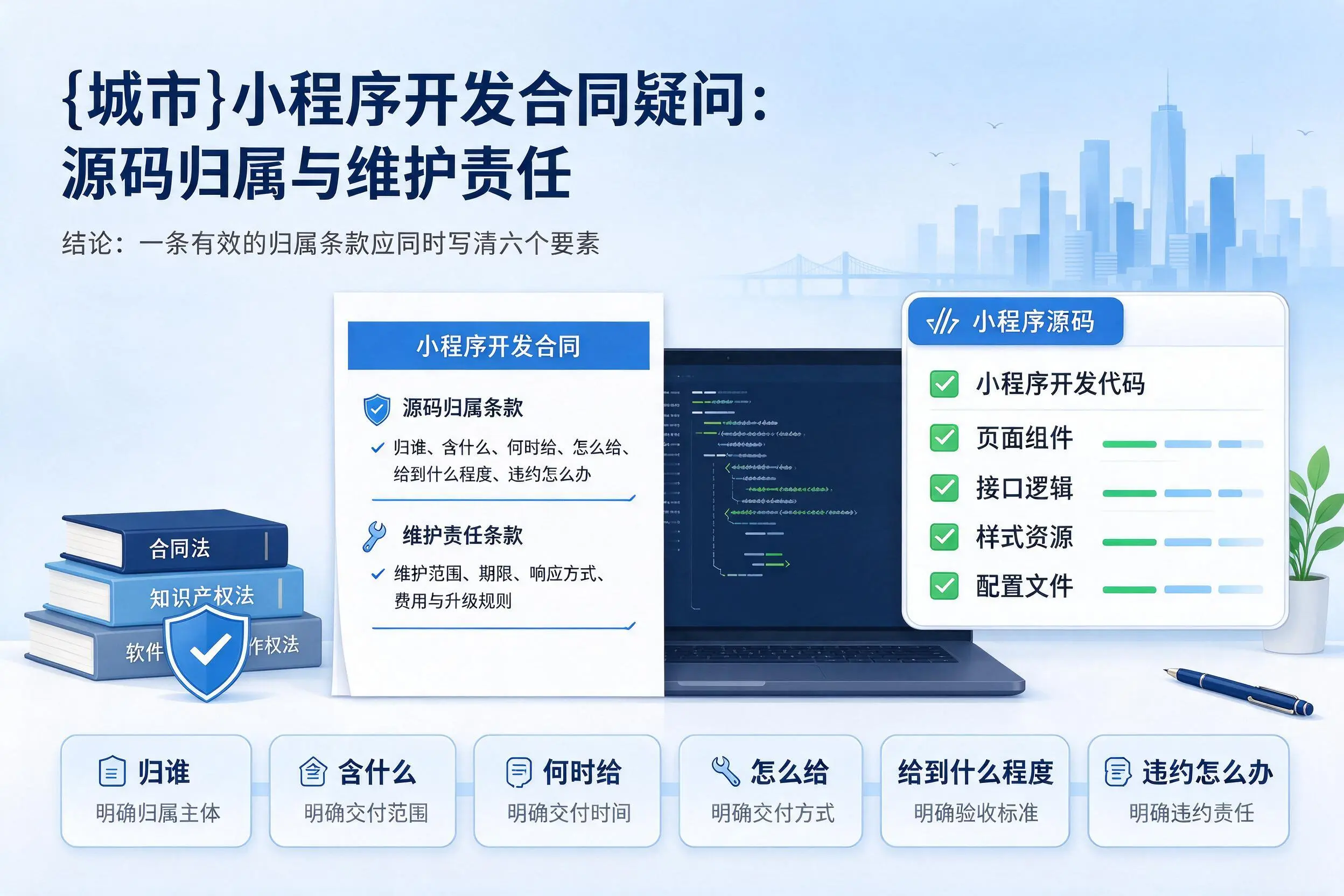 湖北小程序开发合同疑问：源码归属与维护责任