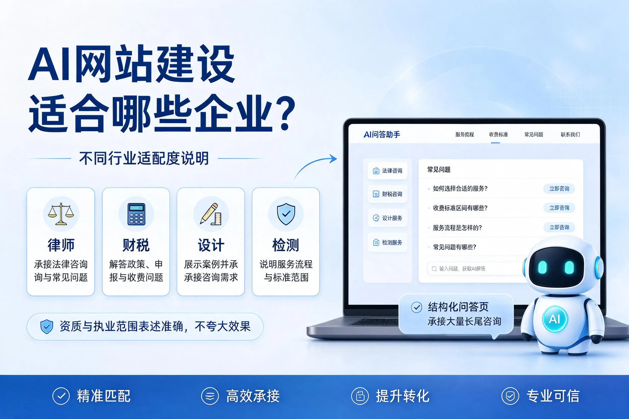 AI网站建设适合哪些企业?湖北不同行业适配度说明