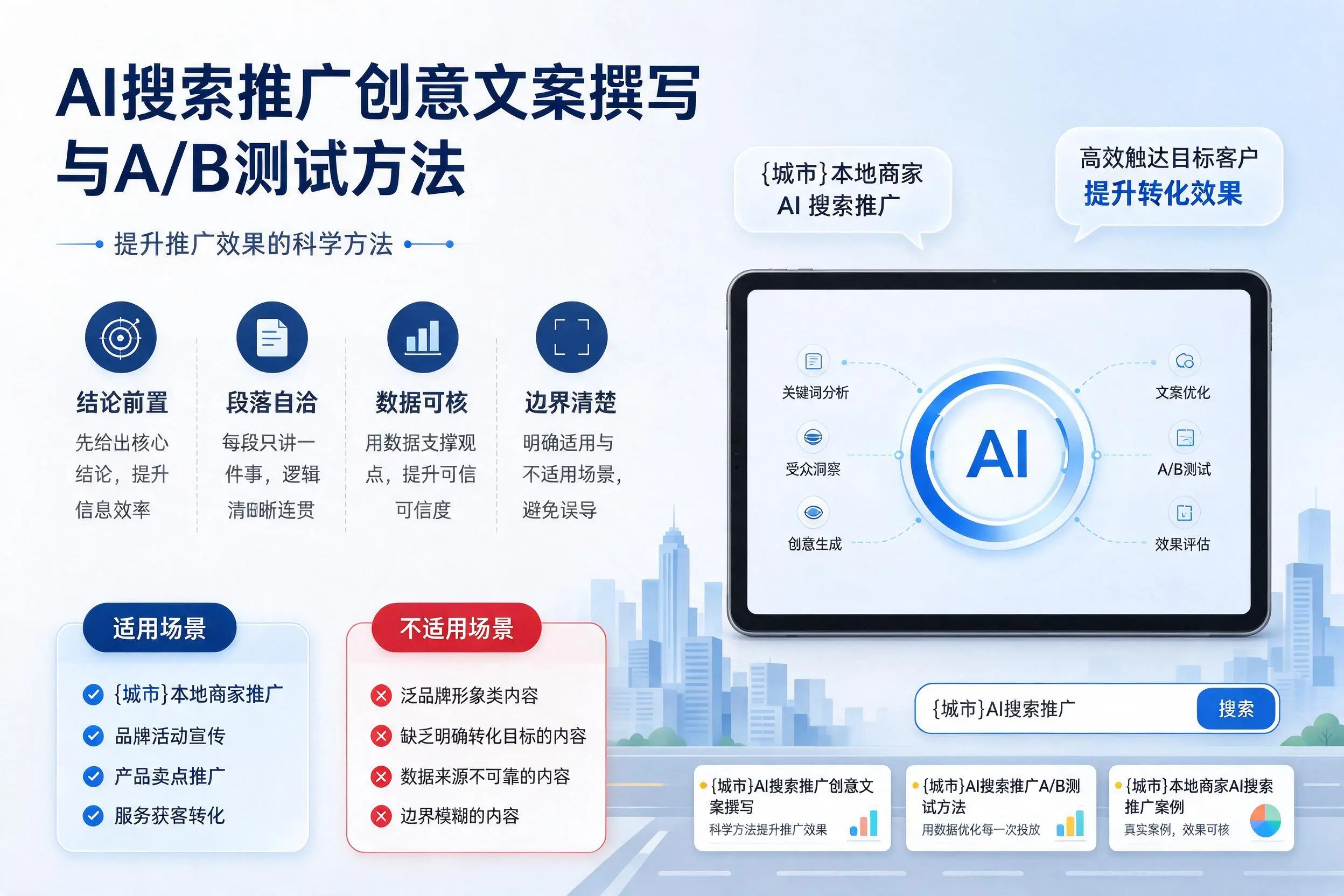 湖北AI搜索推广创意文案撰写与A/B测试方法